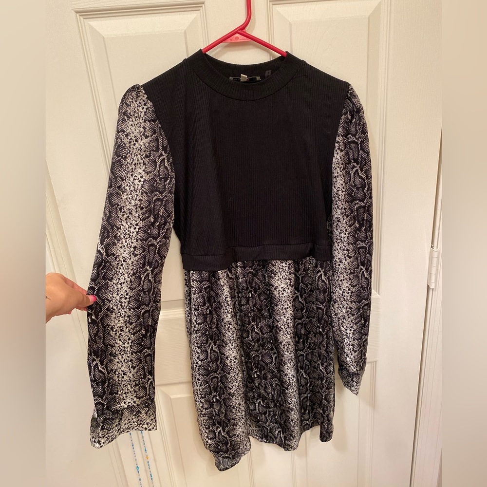 Leopard snake print dress